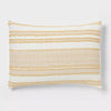 8pc Clipped Jacquard Striped Comforter and Sheet Set Yellow - King