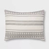 5pc Woven Diamond Stripe Comforter Set Cream/Black - King
