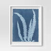(Set of 2) Float Mount Plant Print Framed Wall Poster Set White: Vertical Canvas Art, Hardwood Frame