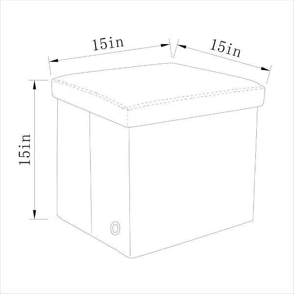 Collapsible Single Storage Ottoman