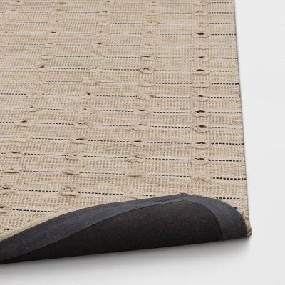 Woven Striped Flatweave Rug Black/Cream - 5' x 7'