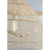 Coenbell Rattan Pendant Beige - Bohemian Dome-Shaped Ceiling Light