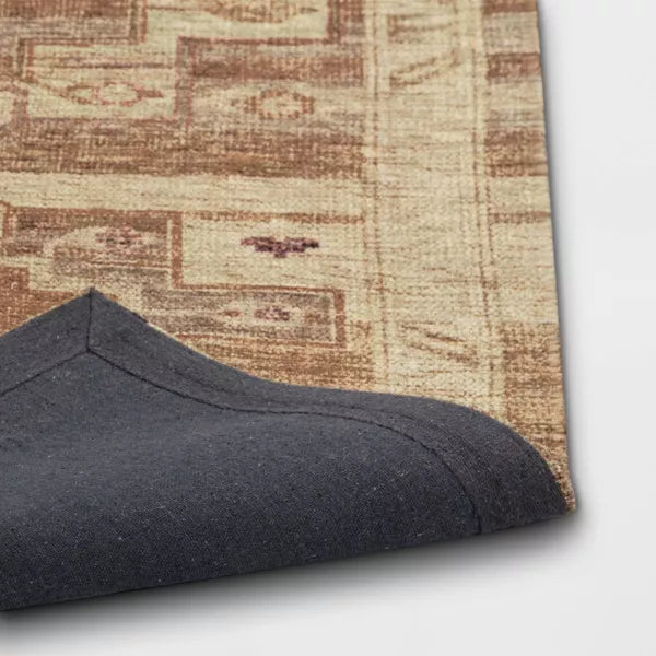 Caravan Geometric Woven Runner Tan 5'x7'