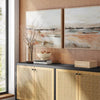 (Set of 2) Faded Landscape Framed Wall Canvases Natural