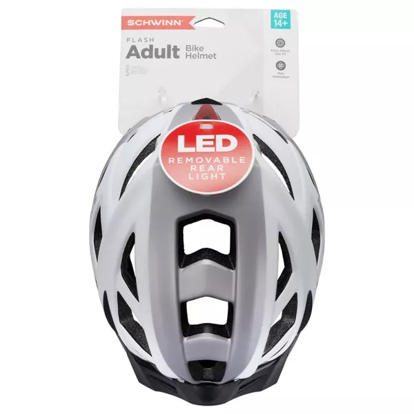 Flash Bike Helmet - Gray/White