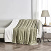 Cozy Solid Plush with Shearling Reverse Bed Blanket - King