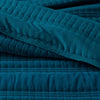 Full/Queen Lofty Velvet Quilt Dark Teal Blue - Machine Washable, OEKO-TEX Certified, Polyester Fill