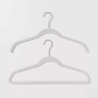 100pk Combo Pack Suit/Shirt Flocked Hangers