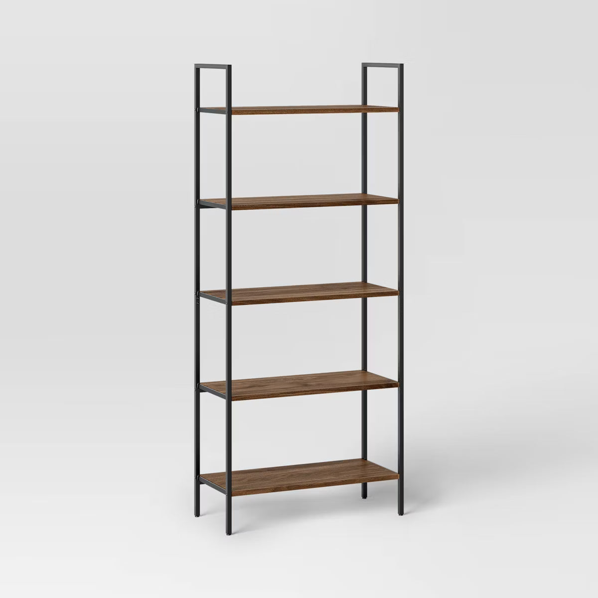 72" Loring 5 Shelf Ladder Bookshelf - Walnut SHOWROOM ITEM