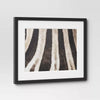 2pc Zebra Close up Glass Framed Wall Posters: Modern Animal Photography Prints