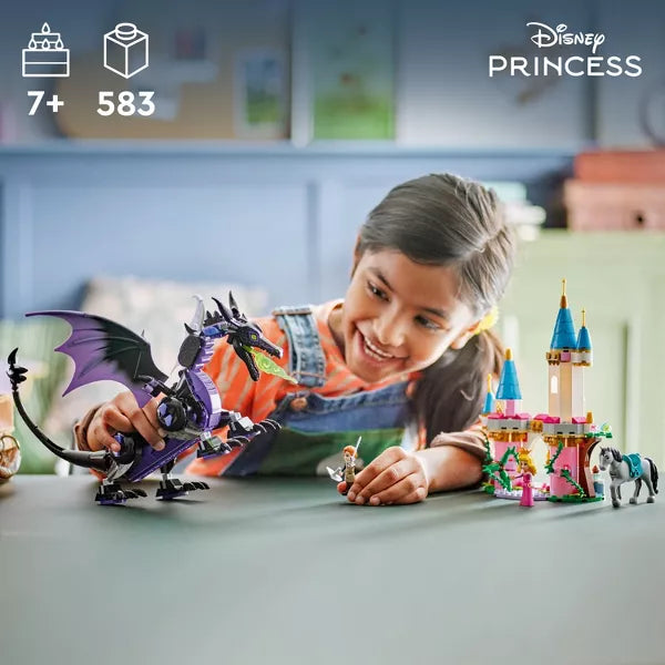 Princess Maleficent's Dragon Form Castle and Horse Toy