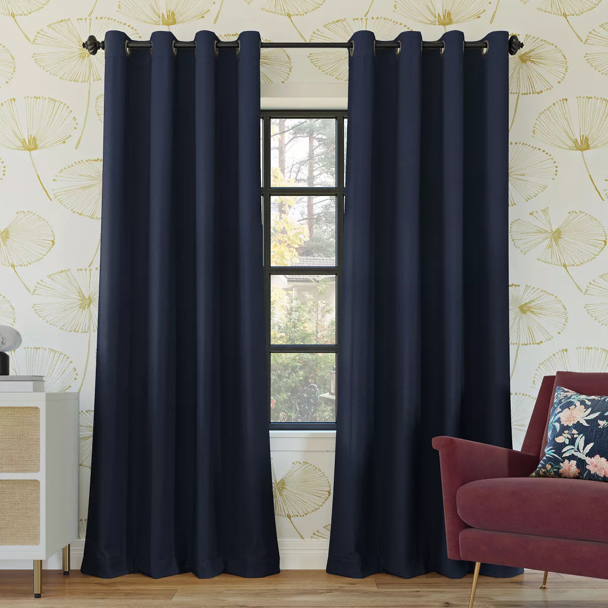 100% Blackout Oslo Theater Grade Grommet Curtain Panel - Set of 2