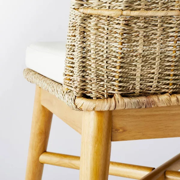 Juniper Woven Dining Chair with Cushion Natural