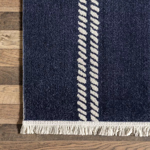 Ida Coastal Ropes Indoor/Outdoor Fringe Area Rug