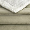 Cozy Solid Plush with Shearling Reverse Bed Blanket - Full/Queen