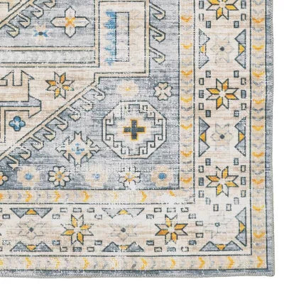 Washable Parson Rug Gray/Beige - 2'x3'