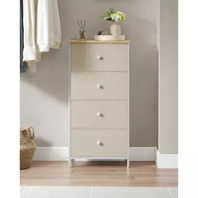 Bedroom, Fabric Dresser with 4 Metal Frame