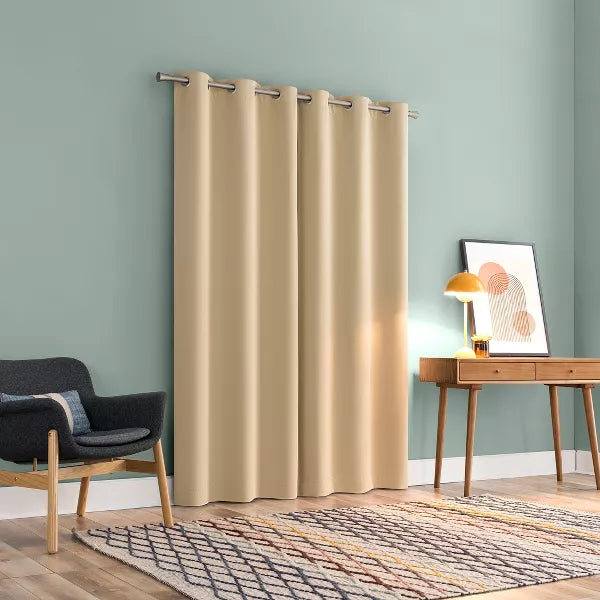 2pc Tedrow 100% Blackout Grommet Curtain Panel Pair
