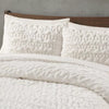3pc Dakota Ruched Fur Down Alternative Comforter Set Ivory - King/California King