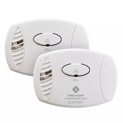 2pk Battery Powered Carbon Monoxide Detector: Best CO Detector, 9-Volt Alkaline Battery Included