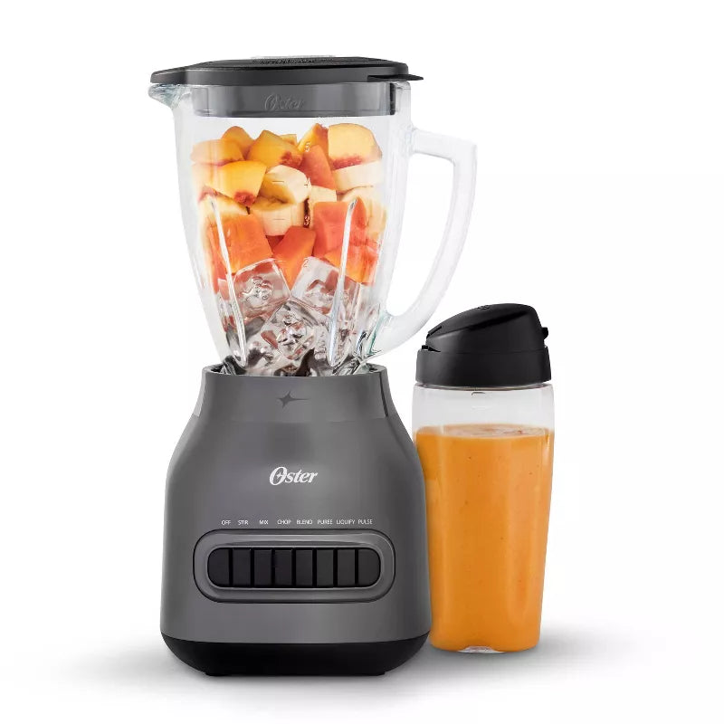 Easy-to-Clean Blender with Dishwasher-Safe Glass Jar with a  Blend-n-Go Cup: 8 Speeds, Smoothie Blender