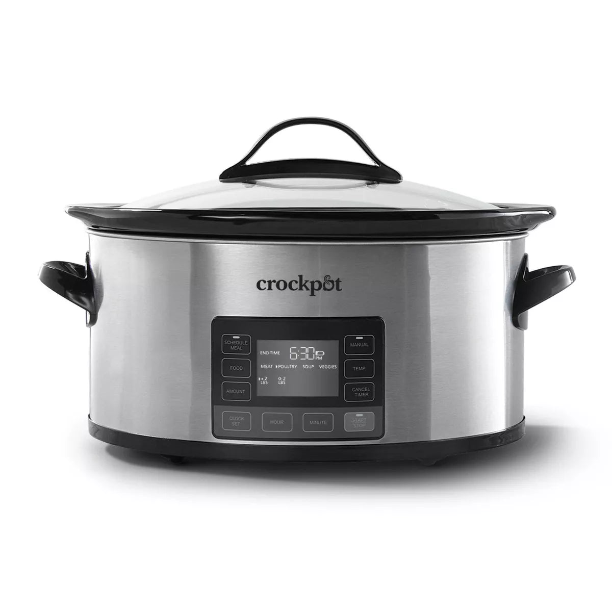 MyTime Technology Programmable Slow Cooker - Stainless Steel: 10 Settings, Auto Keep Warm, Dishwasher-Safe
