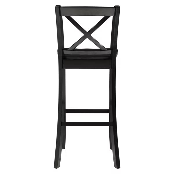 Torino X Back Wood Barstool - Black