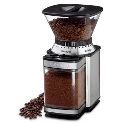 Automatic Burr Mill - Stainless Steel : 18 Settings, Electric Coffee Grinder, Safety Interlock