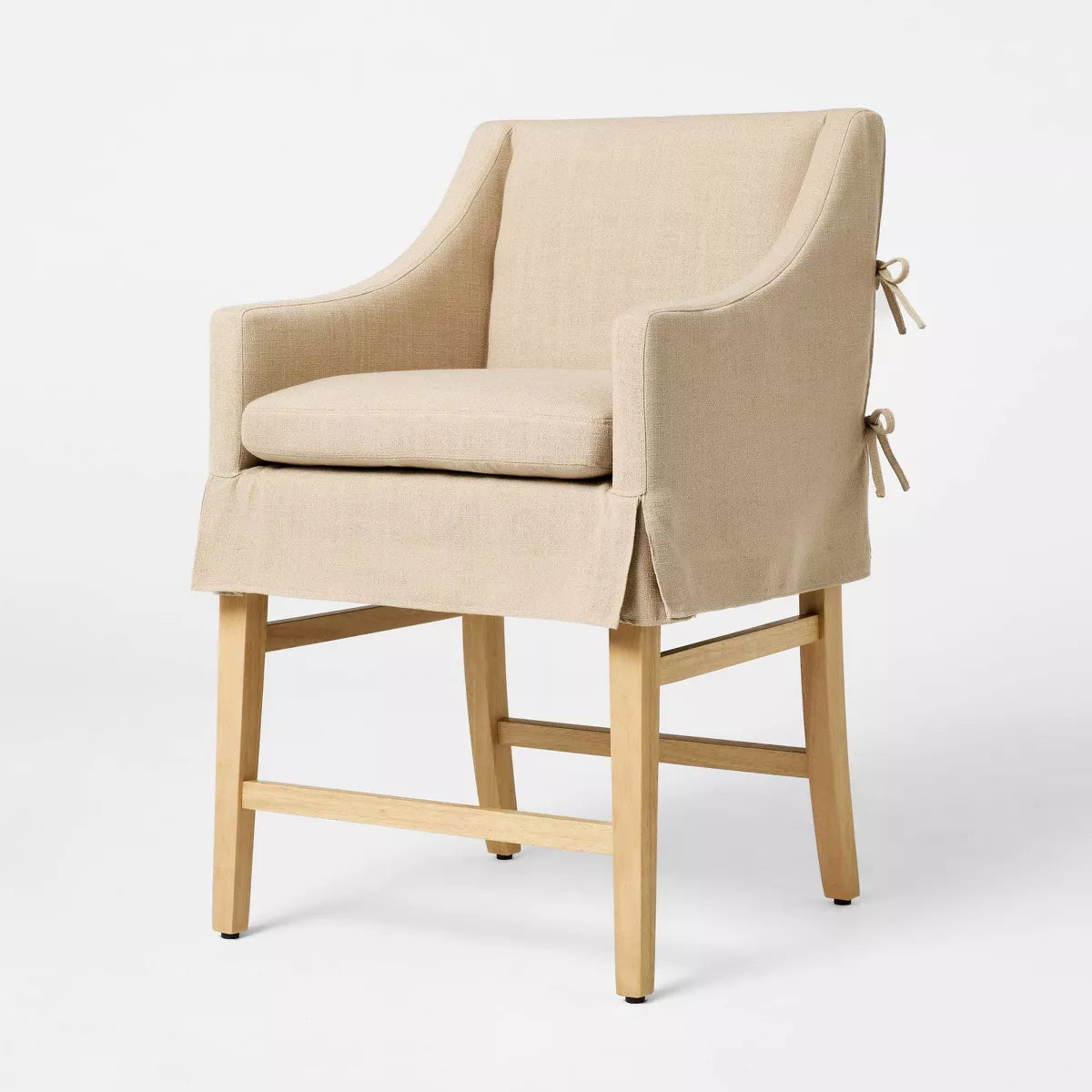 Camas Slipcover Counter Height Barstool - Khaki SHOWROOM ITEM