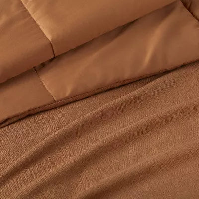 Heavyweight Linen Blend Comforter & Sham Set - King/California King
