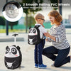 2PCS Kids Carry On Luggage Set 16'' Owl Rolling Suitcase with 12'' Backpack Travel Pink/White/Yellow