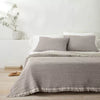Reversible Textured Cotton Chambray Coverlet - King