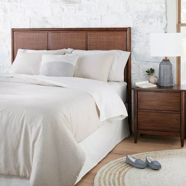 3pc Linen Blend Comforter Set - King