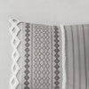 3pc Imani Cotton Printed Duvet Cover Set with Chenille - King/California King