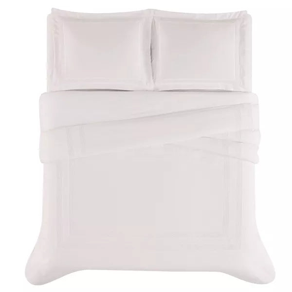 3pc King/California King Bristol Embroidered Comforter Set White