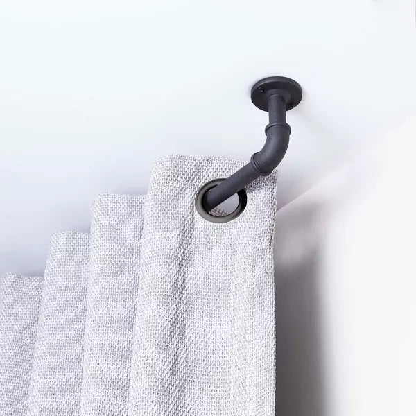 Bronn Industrial Room Darkening Curtain Rod