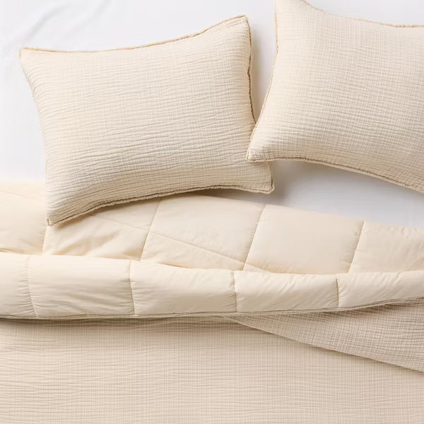 Textured Chambray Comforter & Sham Set - King/California King