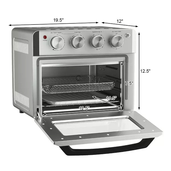7-in-1 Air Fryer Toaster Oven Dehydrate Convection Ovens w/ 5 Accessories