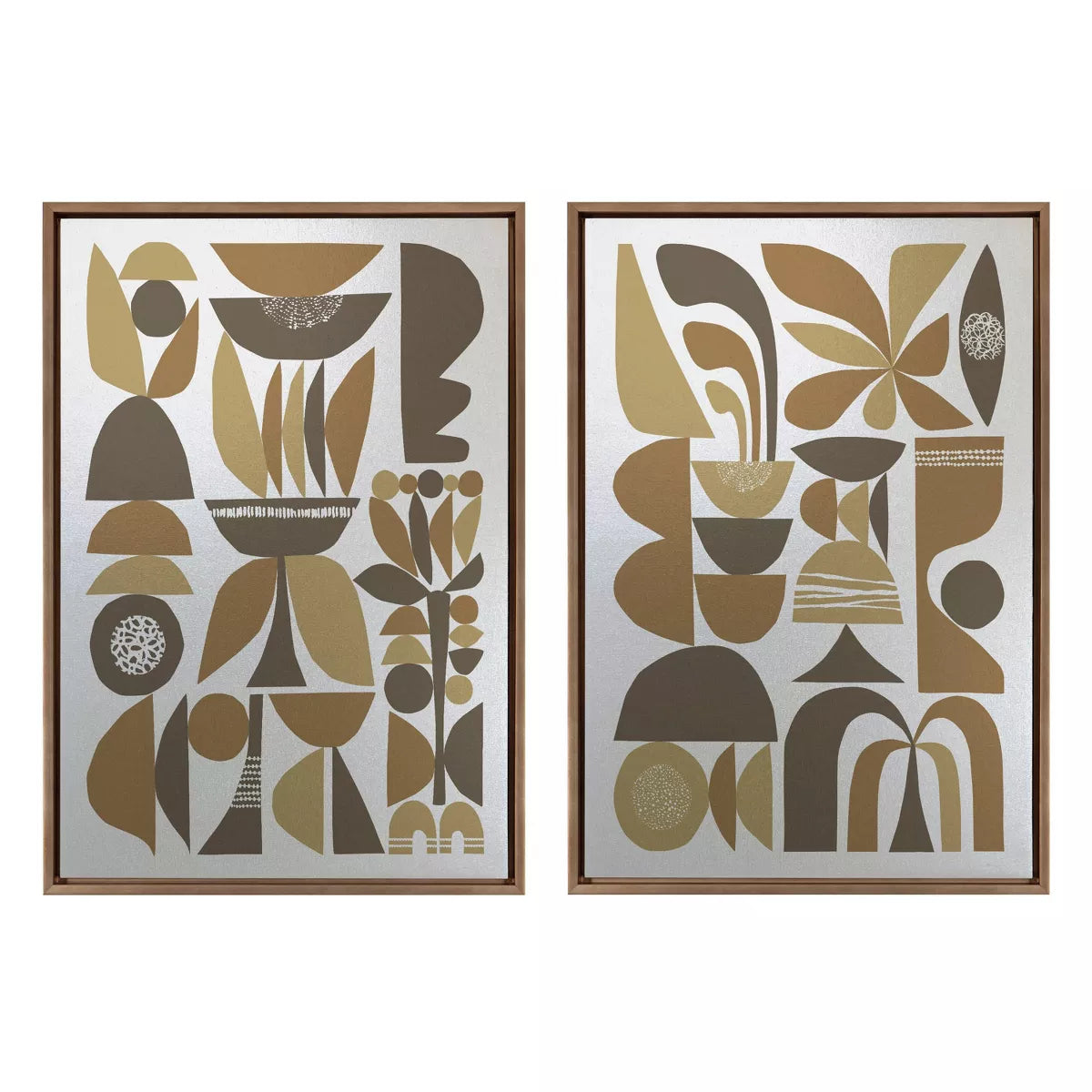 1pc 23"x33" Sylvie Framed Metallic Canvas Wall Art by Rachel Lee SHOWROOM ITEM