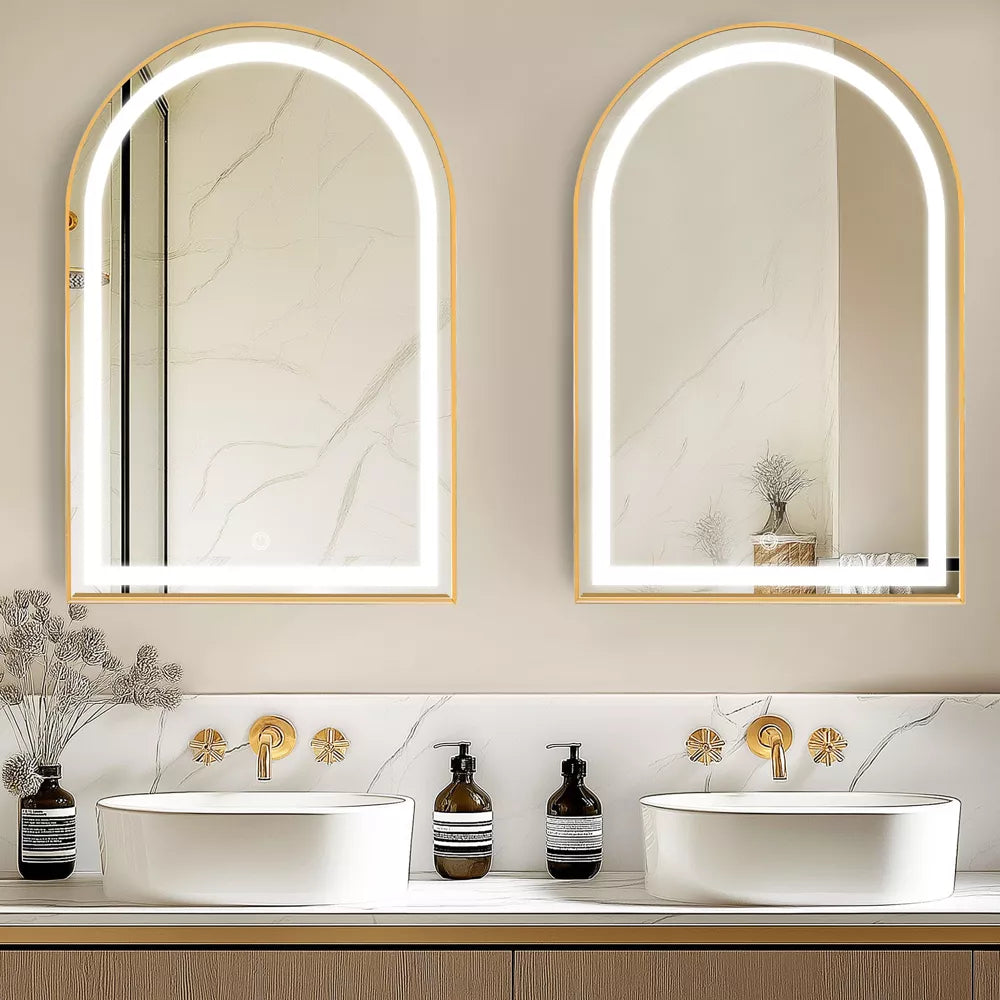 Recessed Framed Medicine Cabinet With LED Mirror