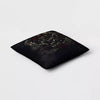 Square The Dark of The Night Embroidered Velvet Throw Pillow Black - Cotton Velvet, Indoor Use