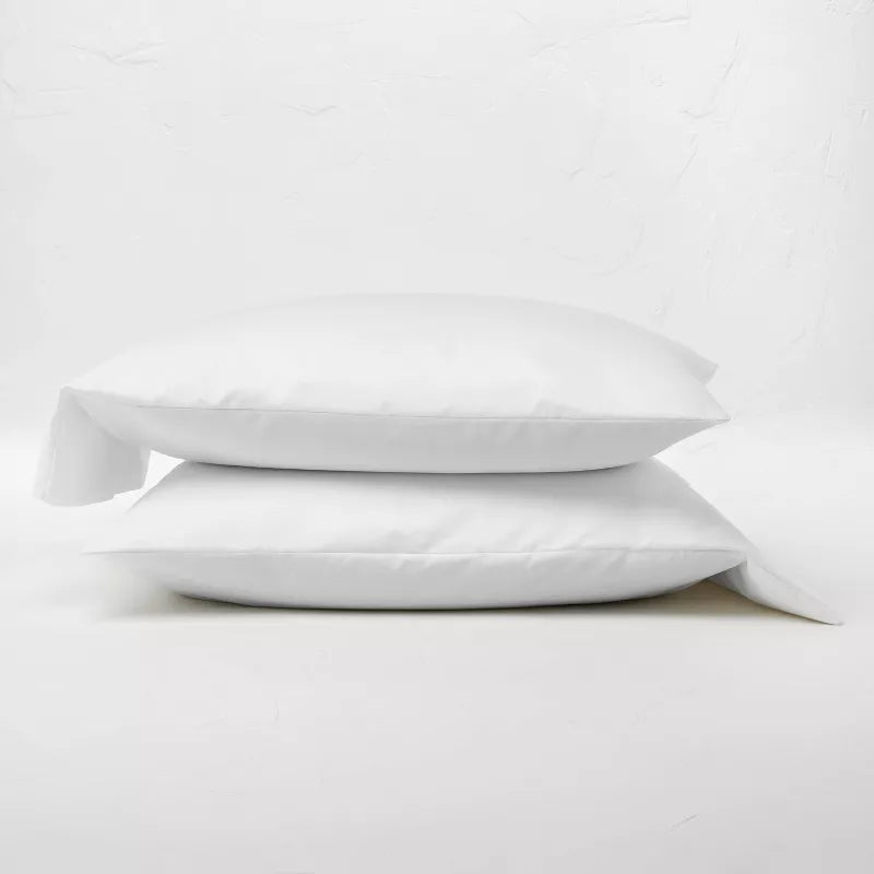 500 Thread Count Washed Supima Sateen Solid Pillowcase Set - Standard