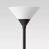 Torchiere Floor Lamp with Glass Shade