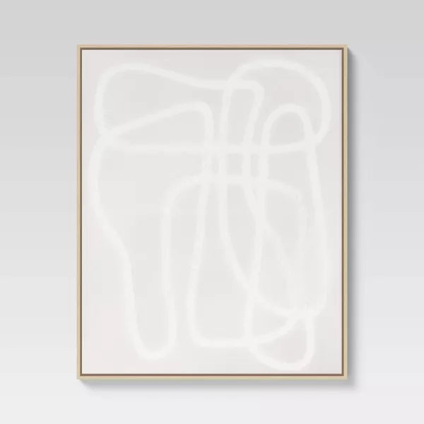 1 - Line Drawing Wall Canvas Gray/White