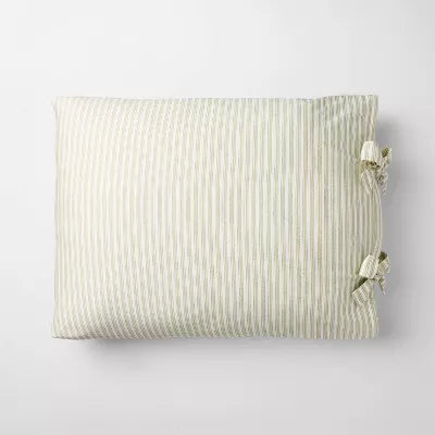 Reversible Floral and Stripe Comforter Set Pink/Green - Twin/Twin Extra Long