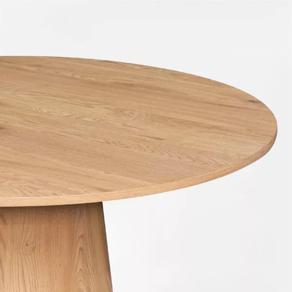 46" Grain Paper Round Top Pedestal Dining Table Natural base, White top 2 boxes