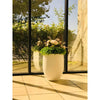 Wide Lightweight Concrete Outdoor Bowl Decorative Planter Pure White: Modern Design, Ecofriendly Materials