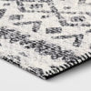 Washable Luna Aztec Diamond Printed Rug Black 2'4
