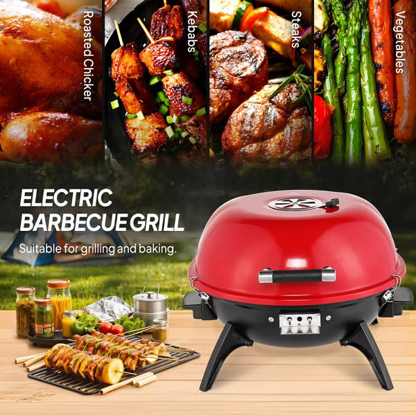 Electric Grill with Temperature Control, Double Layer Design