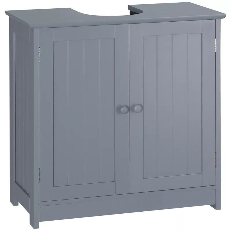 Under Sink Bathroom Cabinet with 2 Doors and Shelf, Pedestal Sink Bathroom Vanity Furniture